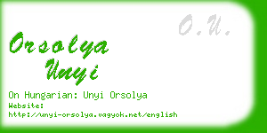 orsolya unyi business card